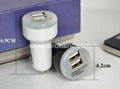 Universal  usb car charger with blue LED flashlight adapter charger for tablet  4