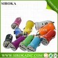 Hot sale single usb for iphone car charger 5V 1A bullet mini shaped charger  4
