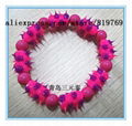 silicone spike beaded bracelet rainbow