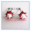 fashion silicone spike koosh ball earrings silicone spike earrings 1