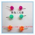 fashion silicone spike koosh ball earrings silicone spike earrings 2