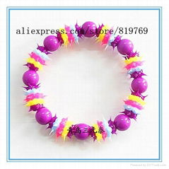 silicone spike beaded bracelet rainbow bracelet