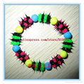 silicone spike beaded bracelet rainbow bracelet 4