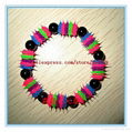 silicone spike beaded bracelet rainbow bracelet 5