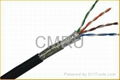 Cat.5e 4prs double shielded cable (single-stranded)