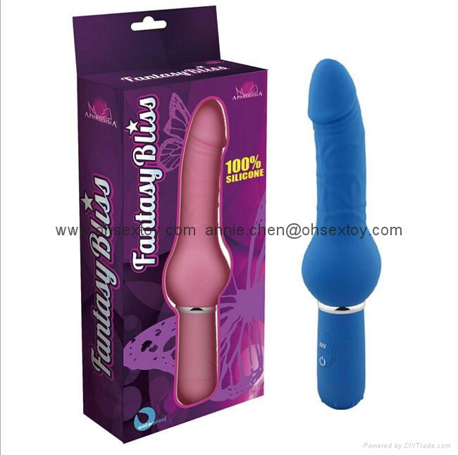 High quality silicone vibrating dildo, 10 speeds vibration sex product for women