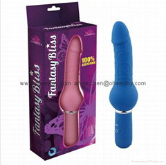 High quality silicone vibrating dildo, 10 speeds vibration sex product for women