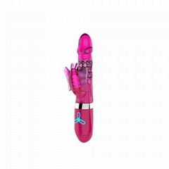 Waterproof Butterfly Vibrator, shaft rotation, beautiful sex vibrator toy