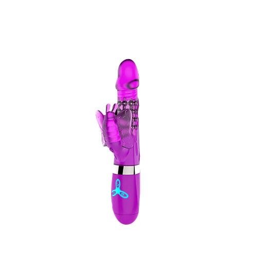 Waterproof Butterfly Vibrator, shaft rotation, beautiful sex vibrator toy 2