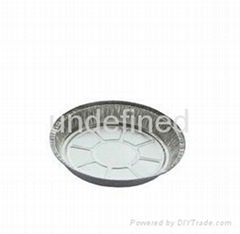 Aluminum foil round container with lid