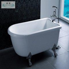 OSW-1021-02 white acrylic traditional clawfoot bathtub
