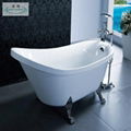 OSW-1022-17 white acrylic slipper clawfoot bathtub 1