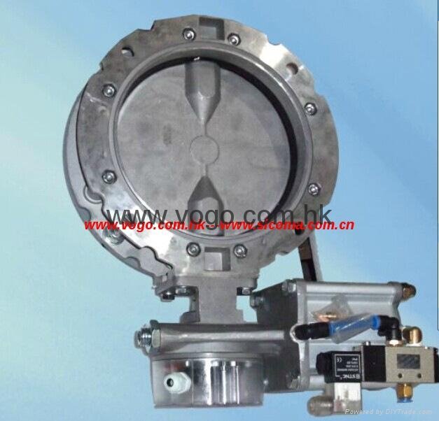 SICOMA Pneumatic butterfly valve ,double flanged 2