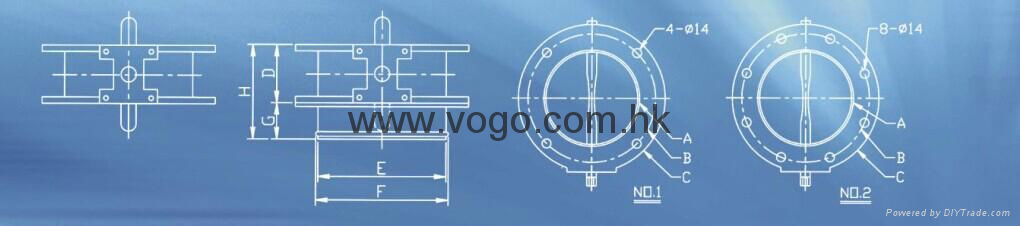 SICOMA Pneumatic butterfly valve ,double flanged 3