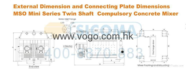 SICOMA MSO Mini Series Twin Shaft Compulsory Concrete Mixer 2