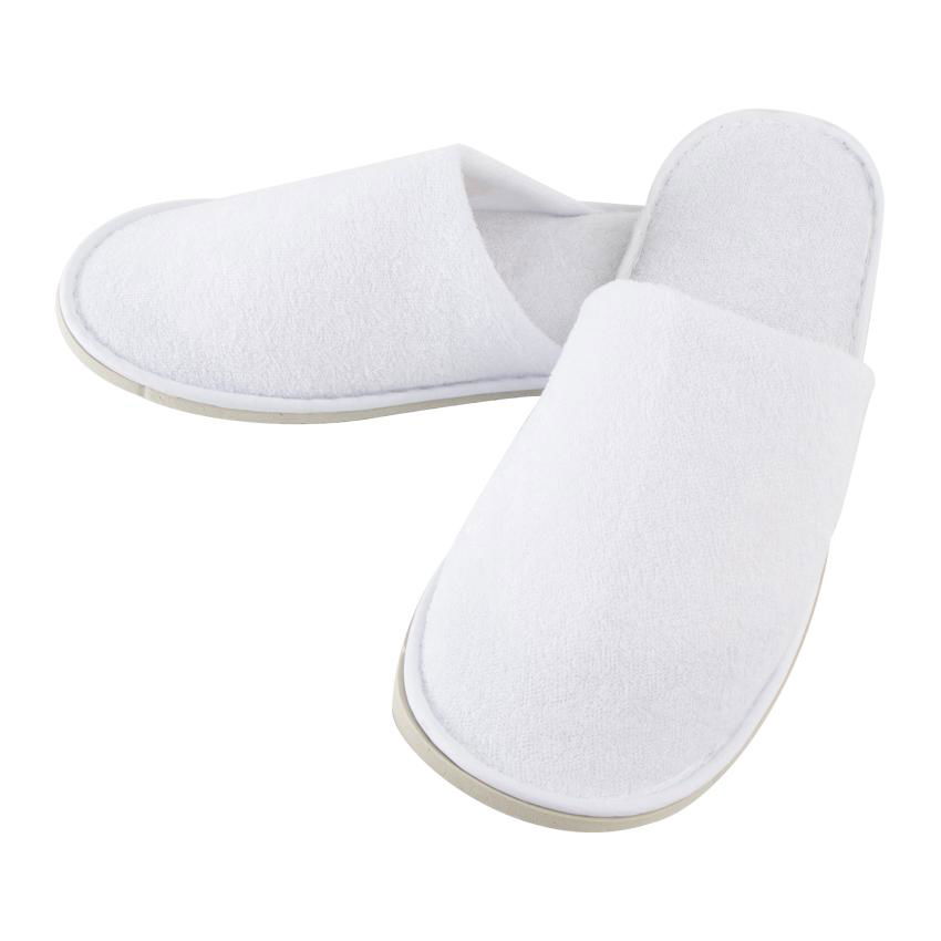 Terry Towel White Hotel Slippers