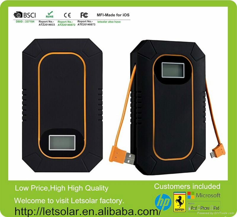 High efficiency solar panel 6000mAh folding solar charger 4