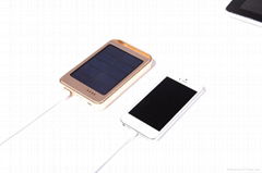 Letsolar high efficiency 6000mAh li-ion battery portable solar power bank 