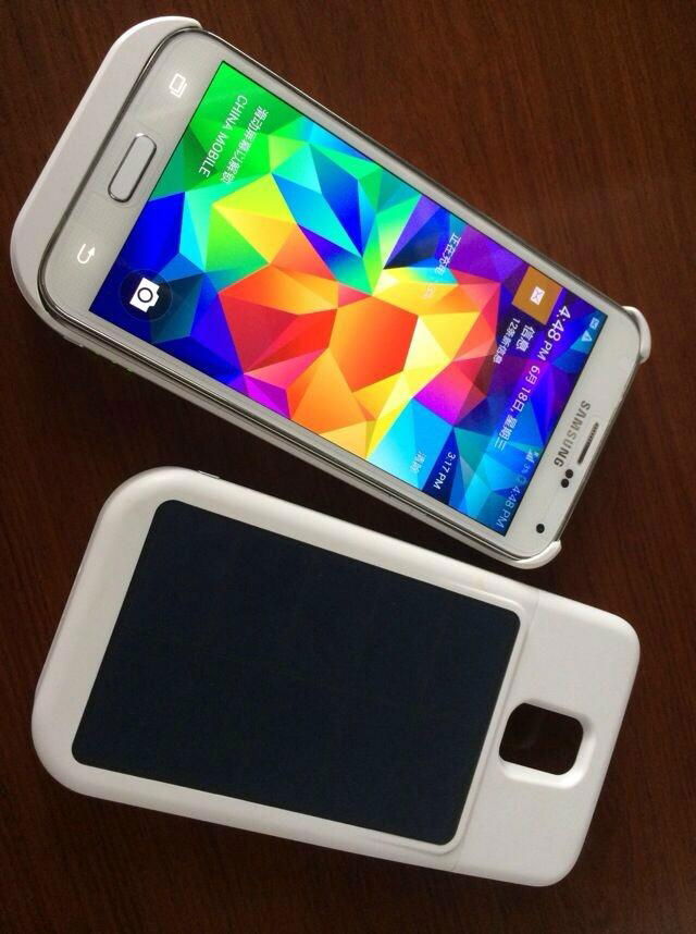 China factory 4000mAh solar case battery for samsung galaxy S5 2