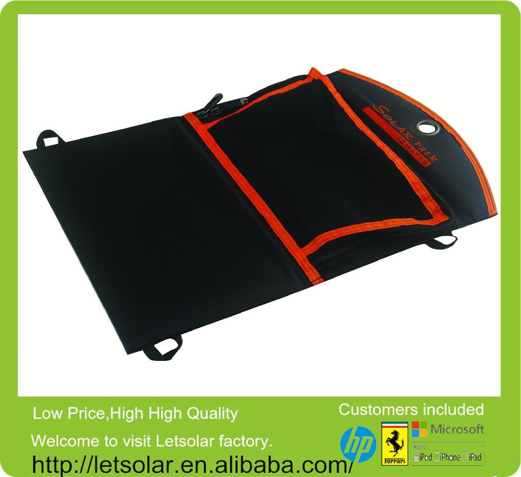 12W Solar charger without battery inside fashionable solar bag pack 5