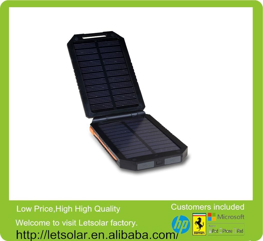 High efficiency 6000mah wholesale solar cellphone charger with 3outputs  3