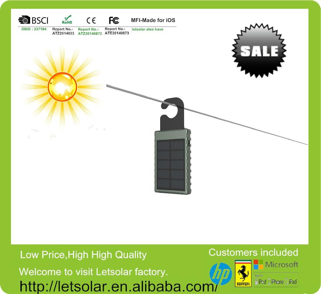 Hot products 2014 solar charger 3000mah super fast disposable mobile charger