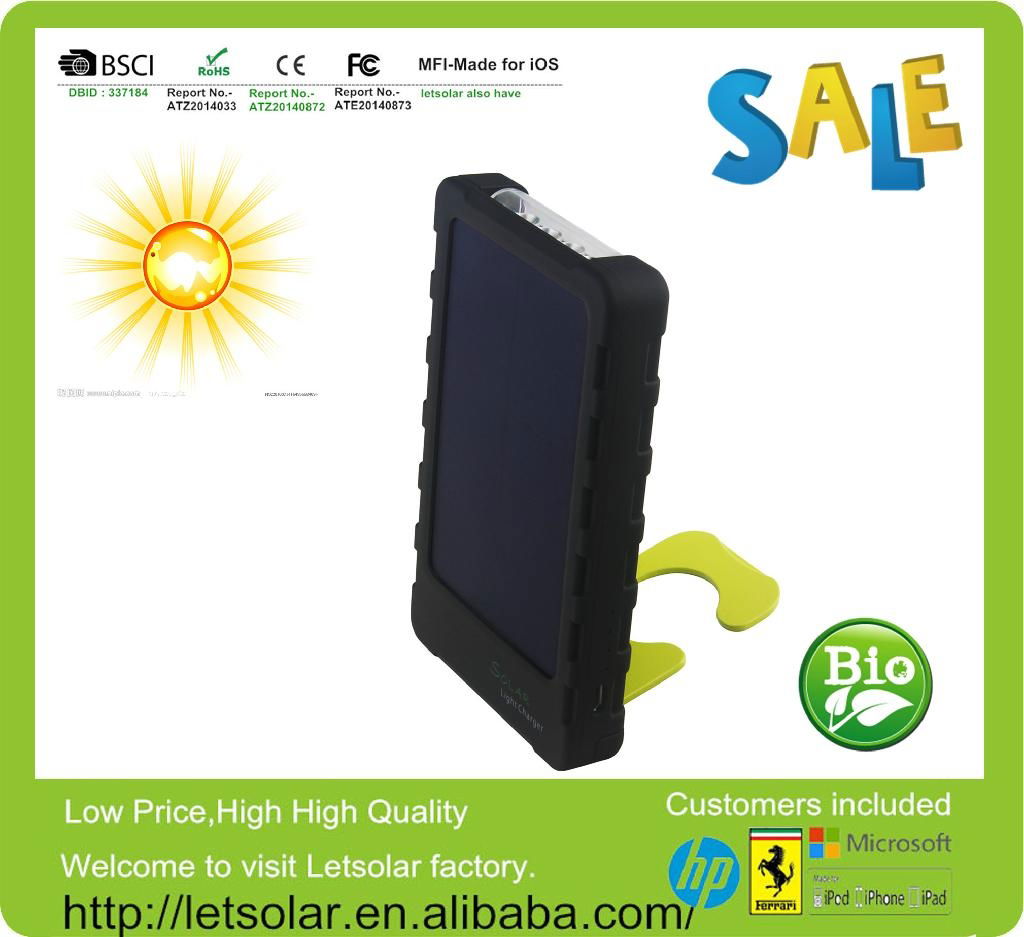 Hot products 2014 solar charger 3000mah super fast disposable mobile charger 4