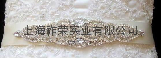 handmade beaded wedding belt crystal sash