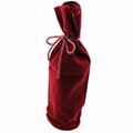 Drawstring Velvet Wine Bottle Bag  1