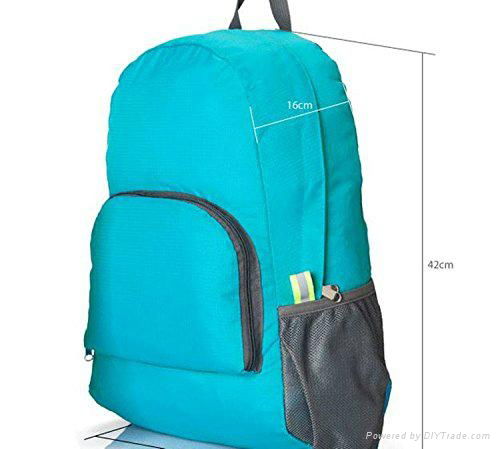 Travel Promotional Foldable Backpack Blue 2