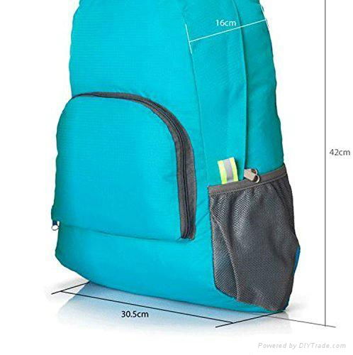 Travel Promotional Foldable Backpack Blue 3