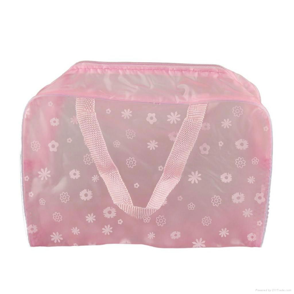 Floral Clear PVC cosmetic bag 3