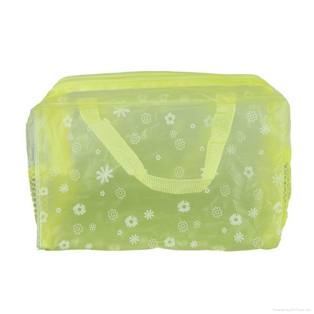 Floral Clear PVC cosmetic bag 4