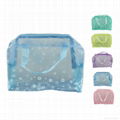 Floral Clear PVC cosmetic bag 1