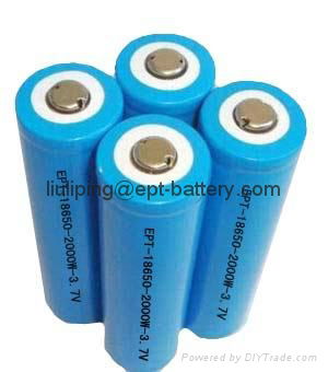 3.7V Rechargeable li ion 18650 battery for e-bike battery 3