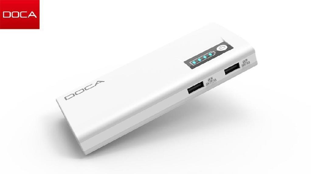 2014 newest design DOCA D566 cheap power bank with big capacity 2