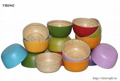 Spun bamboo bowls