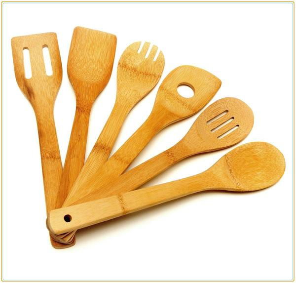 Kitchenware Bmaboo Kitchen Utensils with 6 Pieces Spatula