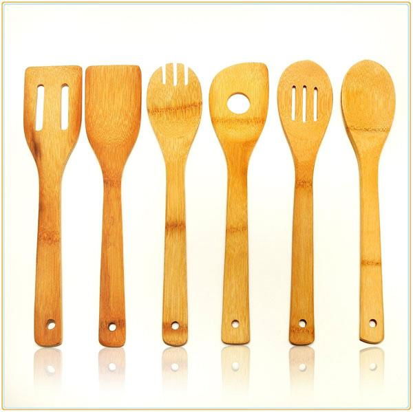 Kitchenware Bmaboo Kitchen Utensils with 6 Pieces Spatula 2