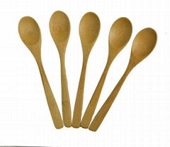 Cute Lovely Mini Bamboo Pudding Spoon