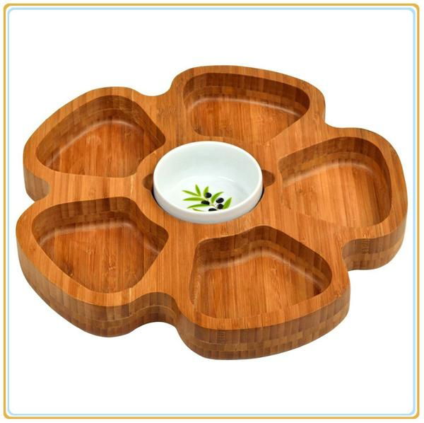 Sunflower Totally Bamboo Food Tray for Snack 2