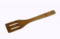 2 Slots Bamboo Kitchen Spatula for Frying Food