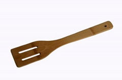 2 Slots Bamboo Kitchen Spatula for Frying Food