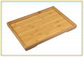Rectangle  Bamboo Material Serving Tray Set for Household 2