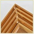 Rectangle  Bamboo Material Serving Tray Set for Household 3