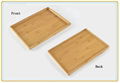 Rectangle  Bamboo Material Serving Tray Set for Household 4