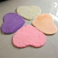 Microfiber Silk Wool Heart-Shaped Flooring Mat Door Carpet 