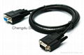 6 Feet Black DB9 RS232 Serial Extension