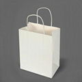 White Kraft Paper Gift Bag with Rope Handles 1