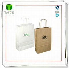 Custom Branded Kraft Paper Carrier Bag